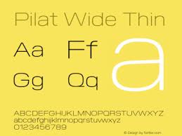 Font Pilat Wide